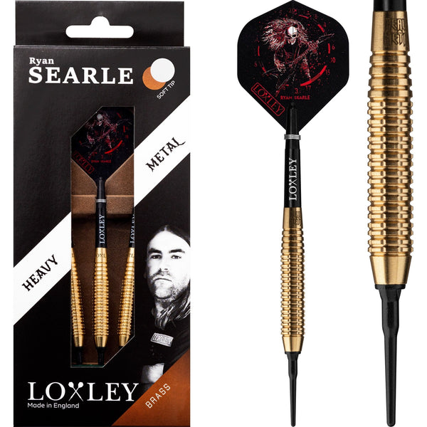 *Loxley Ryan Searle Darts - Soft Tip Brass - Milled Ring Cut - 14g