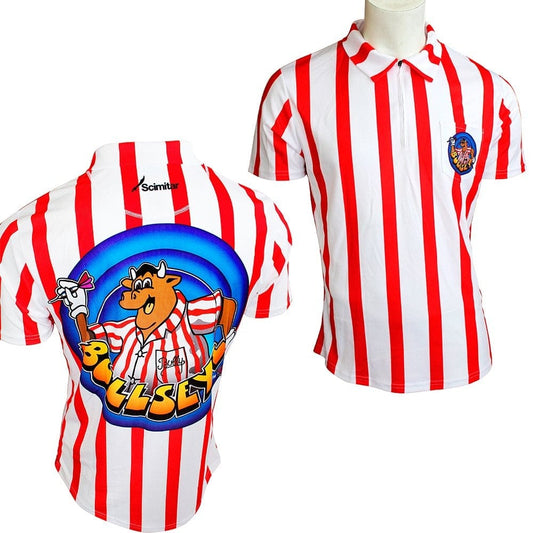 Bullseye - Bully Dart Shirt - Red and White Stripes 2XL