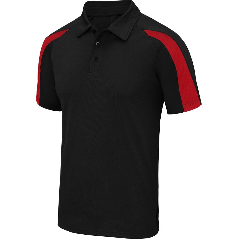 Dart Shirts - Polo Shirt - Just Cool Contrast - Black with Red 2XL