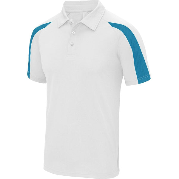 Dart Shirts - Polo Shirt - Just Cool Contrast - White with Blue