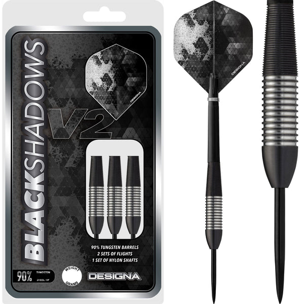 *Designa Black Shadow V2 Darts - Steel Tip - M2