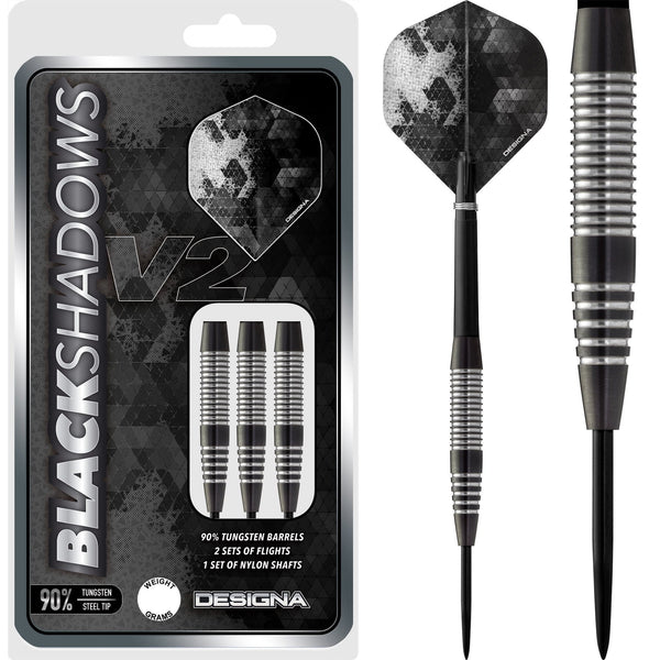 *Designa Black Shadow V2 Darts - Steel Tip - M3