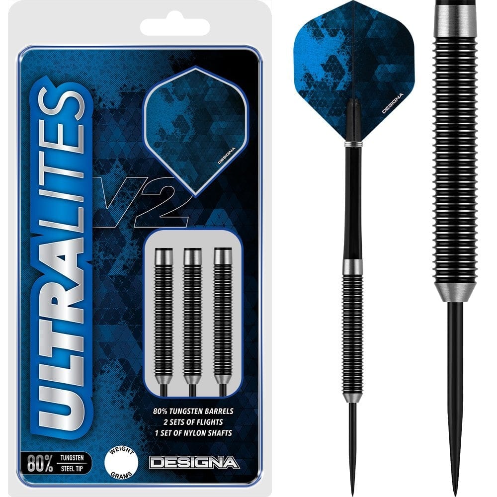 Designa Ultralites V2 Darts - Steel Tip - M2 - Full Ring Grip 14gPERS