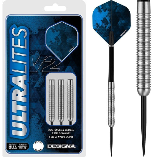 Designa Ultralites V2 Darts - Steel Tip - M3 - Twin Ring Grip 15gPERS