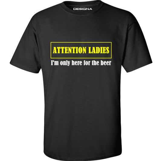 T Shirt - Humour Dart T-Shirt - Black - Attention Ladies