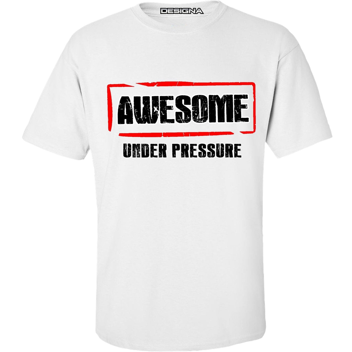 T Shirt - Humour Dart T-Shirt - White - Awesome Under Pressure