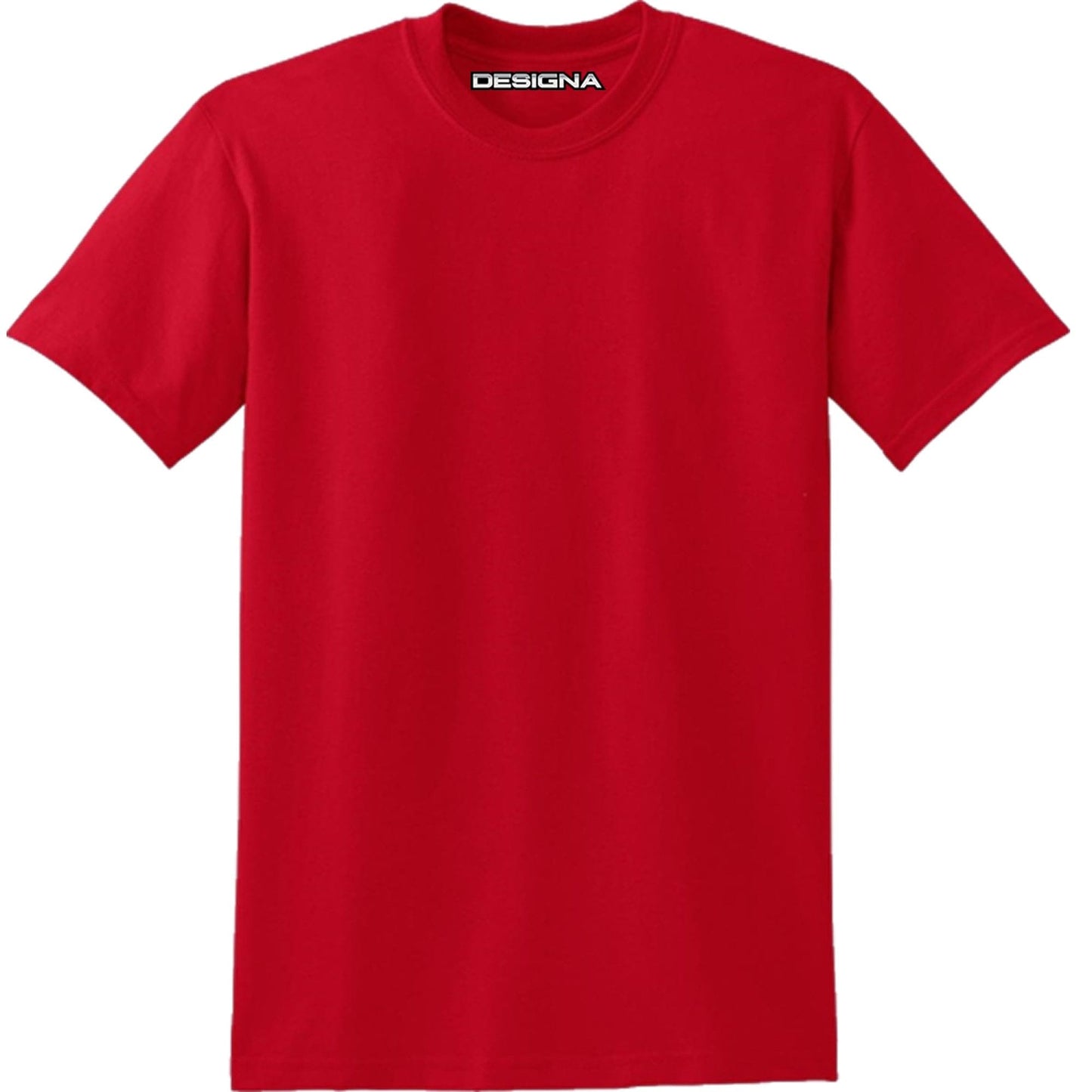 Designa - T Shirt - Heavyweight - Cotton - Plain Red 2XL