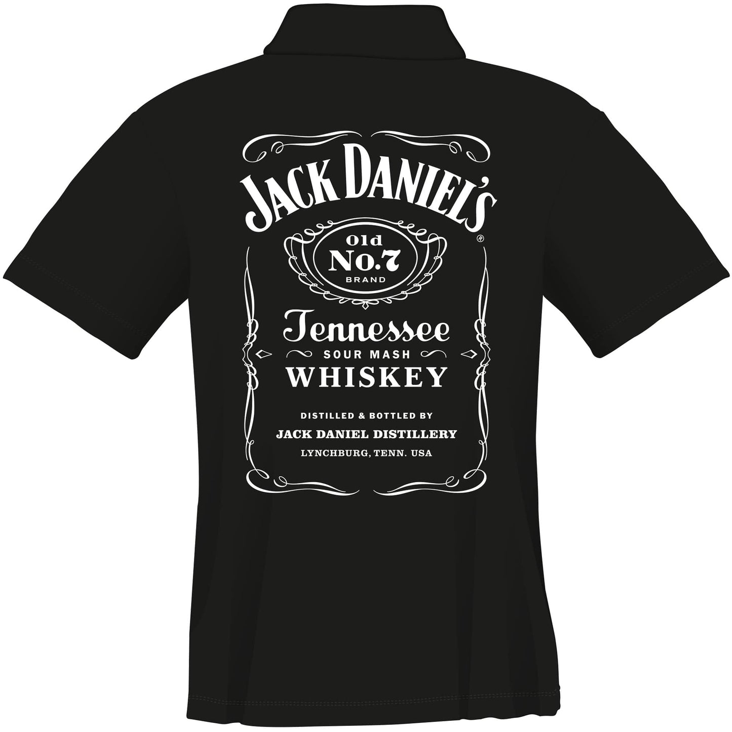 Jack Daniels - Soft Feel Dart Shirt - Logo Design - Black