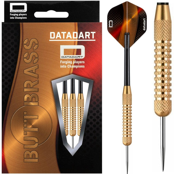 Datadart Butt Brass Darts - Steel Tip Brass - Knurled - 18g