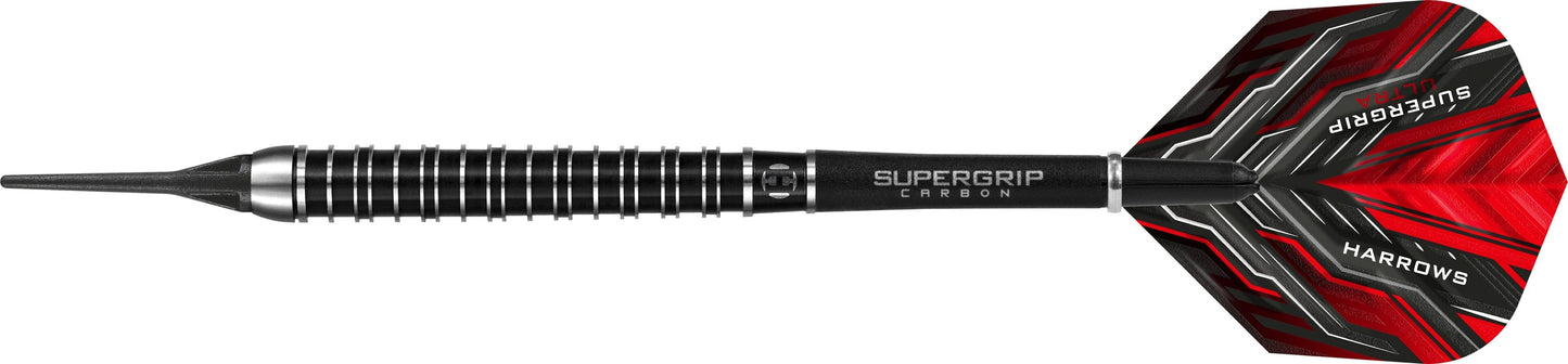 Harrows Supergrip Ultra Darts - Soft Tip - Black