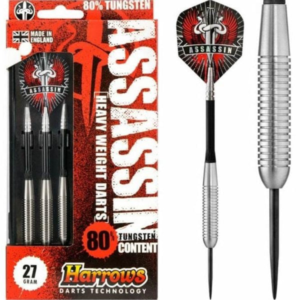 Harrows Assassin Darts - Steel Tip - Heavy - Ringed - 27g