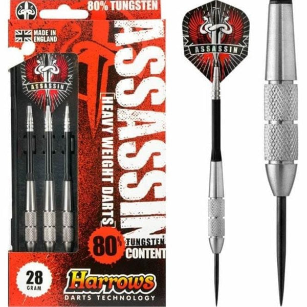 Harrows Assassin Darts - Steel Tip - Heavy - Ringed - 28g