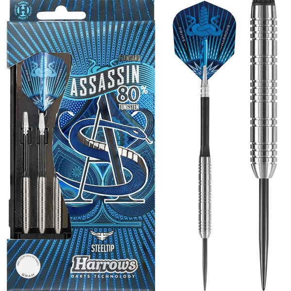 Harrows Assassin Darts - Steel Tip - Std - Ringed - 18g