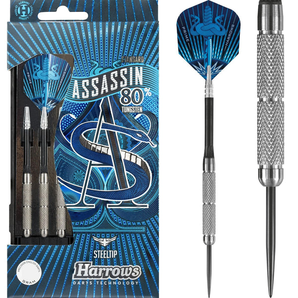 Harrows Assassin Darts - Steel Tip - Std - Knurled - 19g