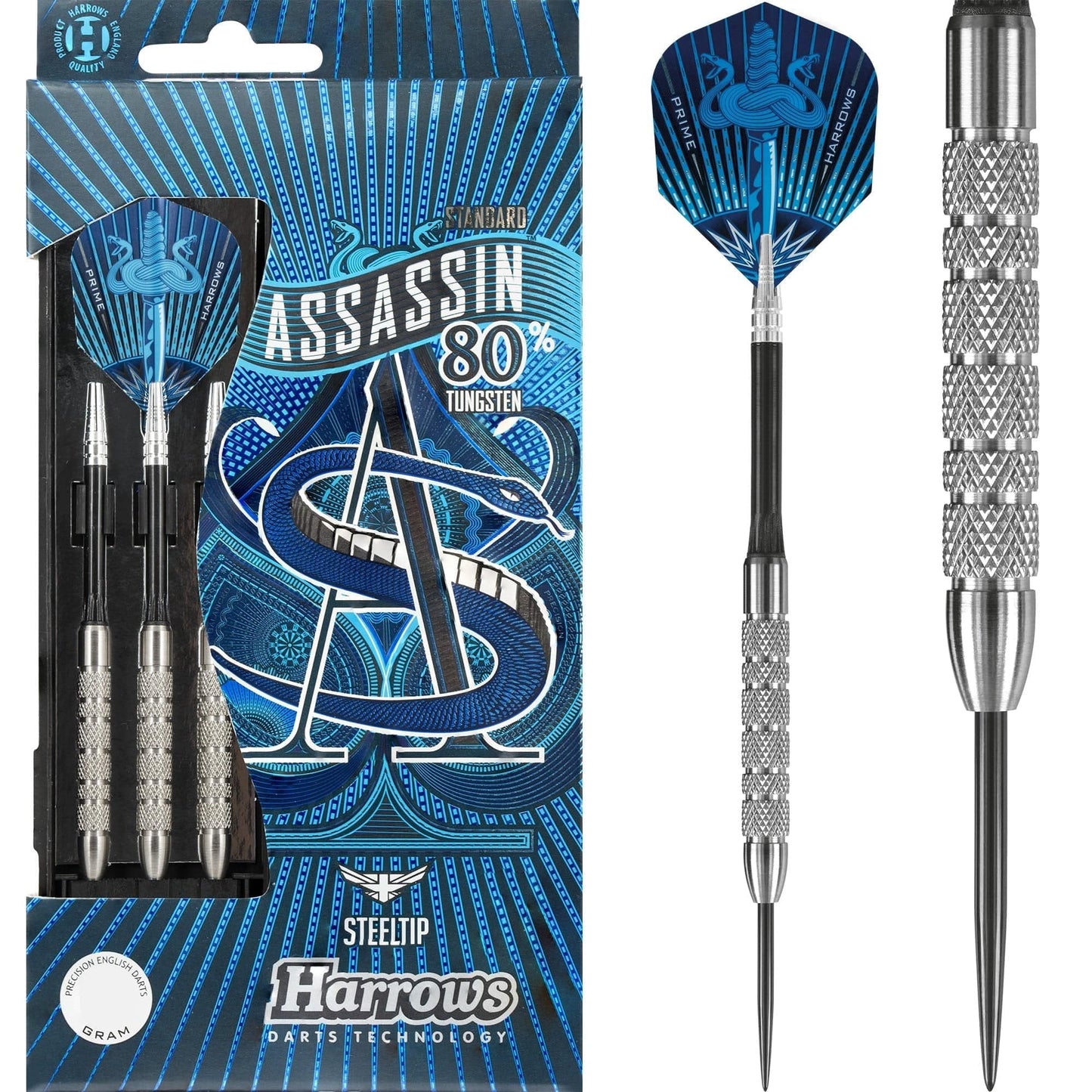 Harrows Assassin Darts - Steel Tip - Std - Knurled - 22g 22gPERS