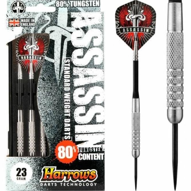 Harrows Assassin Darts - Steel Tip - Std - Knurled - 23g 23gPERS
