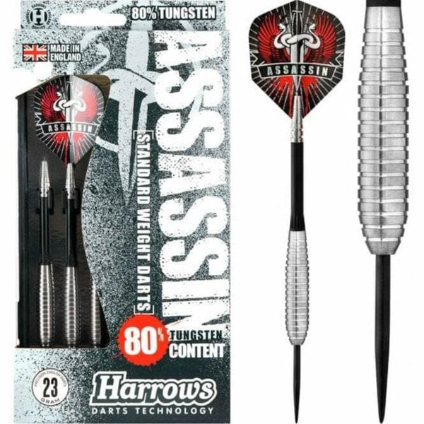 Harrows Assassin Darts - Steel Tip - Std - Ringed - 23g