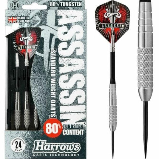 Harrows Assassin Darts - Steel Tip - Std - Knurled - 24g 24gPERS