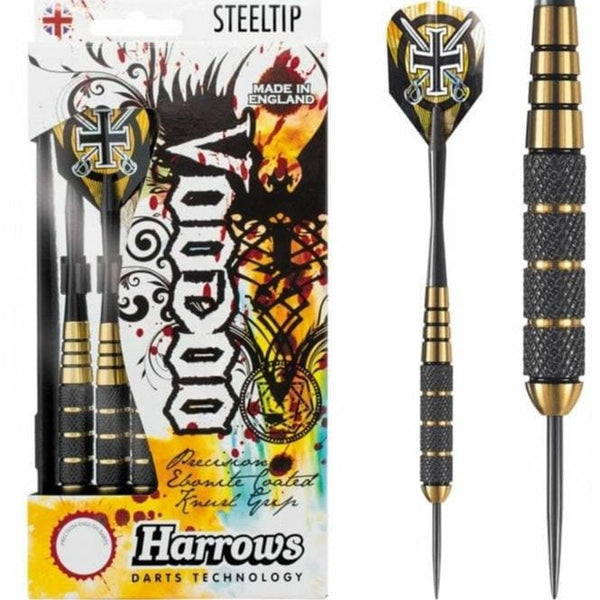 Harrows Voodoo Darts - Steel Tip Brass - Knurled Grip