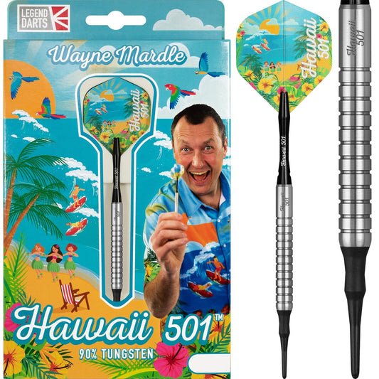 Legend Wayne Mardle Darts - Soft Tip - Hawaii 501 - Natural 18g