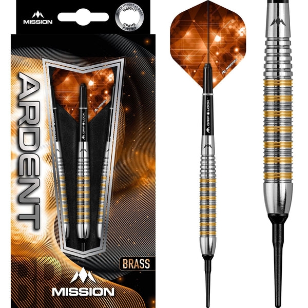 Mission Ardent Darts - Soft Tip Brass - M2 - Front Ring Grip