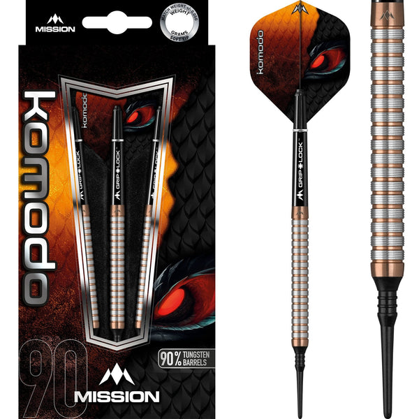 *Mission Komodo GX Darts - Soft Tip - Micro - M1 - Rose Gold