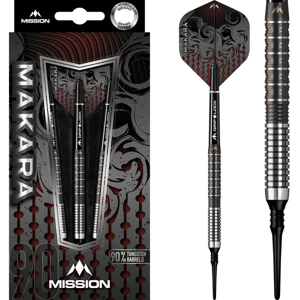 *Mission Makara Darts - Soft Tip - M1 - Graphite PVD Black