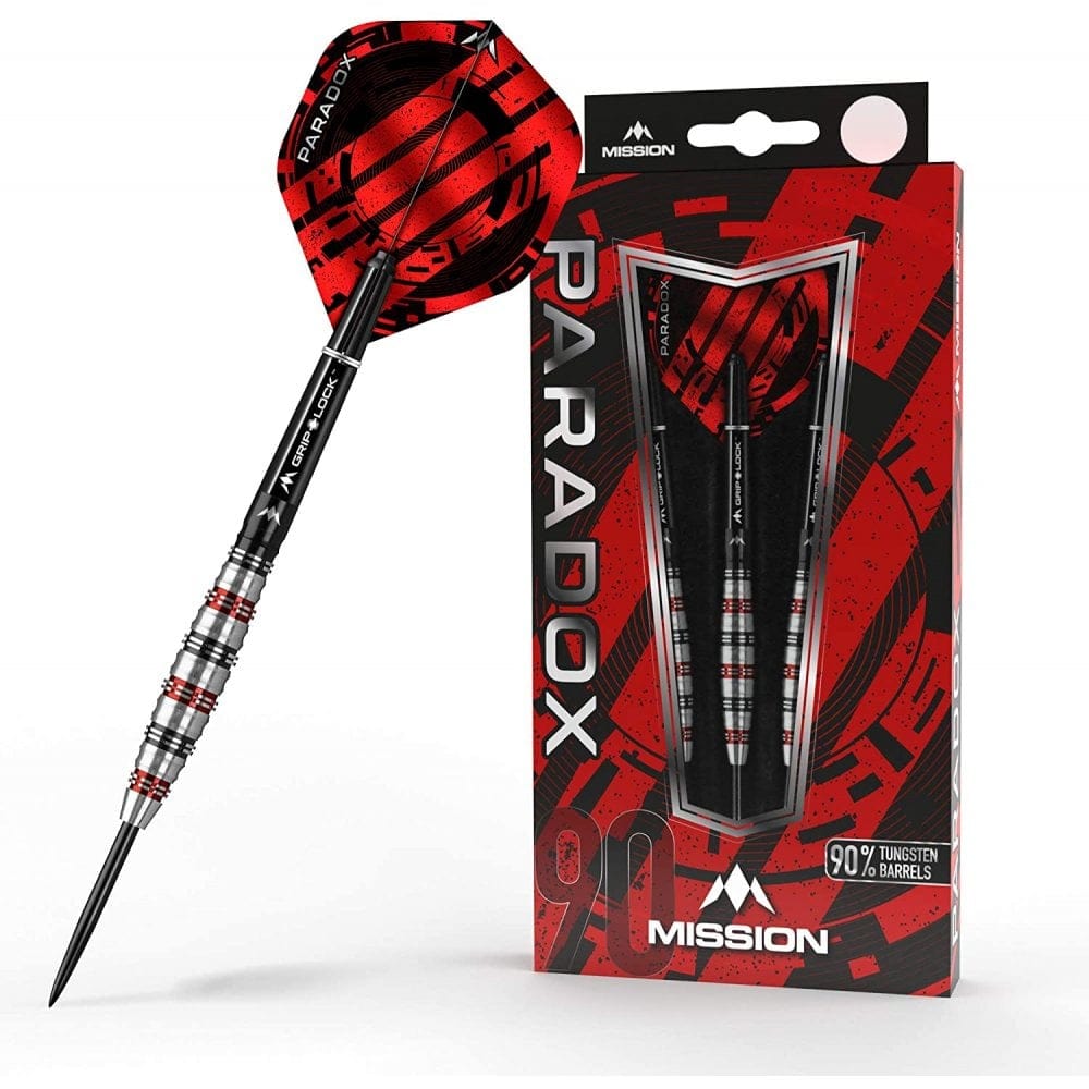 Mission Paradox Darts - Soft Tip - Straight - M1 - Electro Black & Red 21g