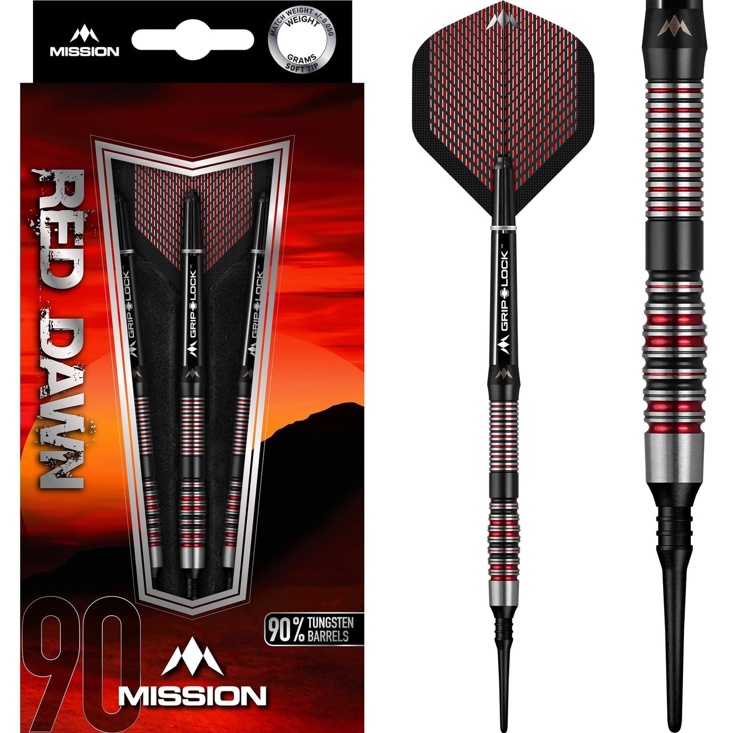 *Mission Red Dawn Darts - Soft Tip - M4 - Front Taper 19g