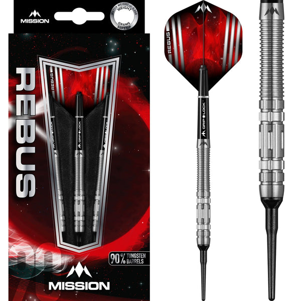 *Mission Rebus Darts - Soft Tip - M1 - Rear Ring Grip