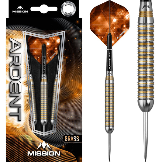 Mission Ardent Darts - Steel Tip Brass - M1 - Linear Ringed - 23g 23g