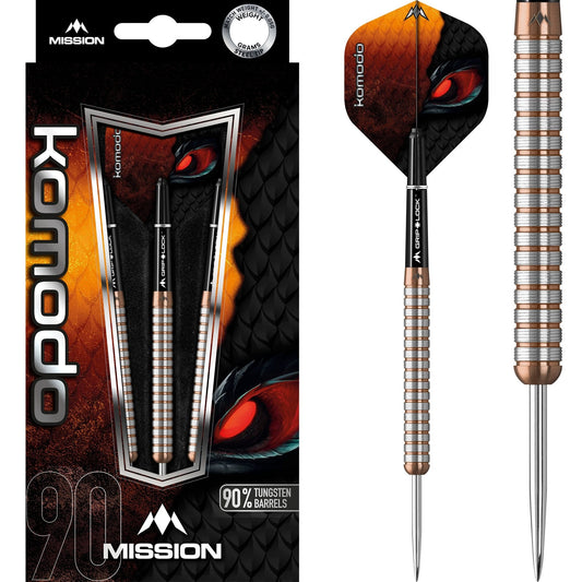Mission Komodo GX Darts - Steel Tip - Micro - M1 - Rose Gold 22g