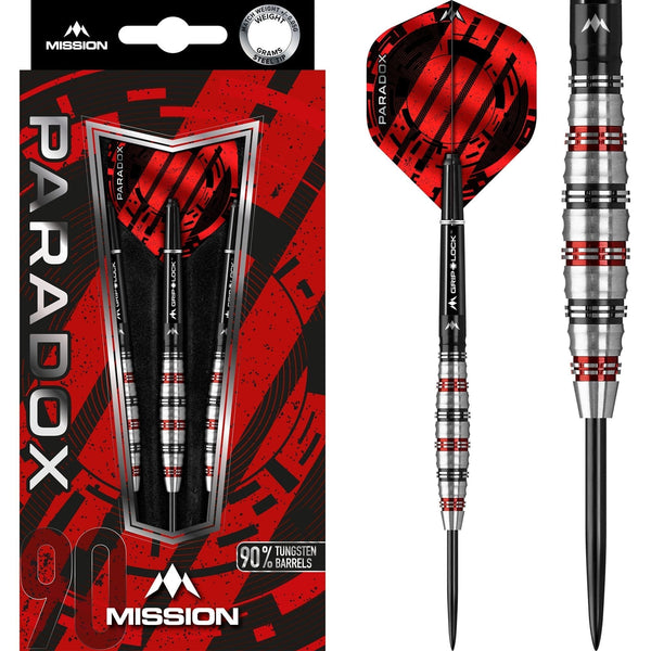 *Mission Paradox Darts - Steel Tip - Curved - M2 - Electro Black & Red
