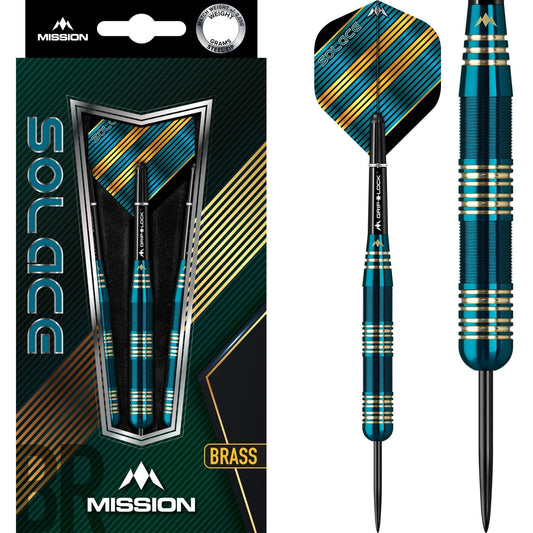 Mission Solace Darts - Steel Tip Brass - M2 - Dark Green 23g