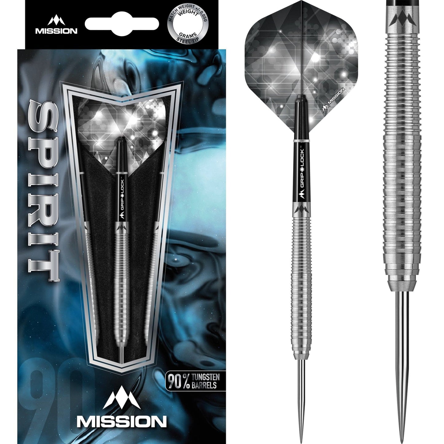 Mission Spirit Darts - Steel Tip - M1 - Rear Ring Grip 21g