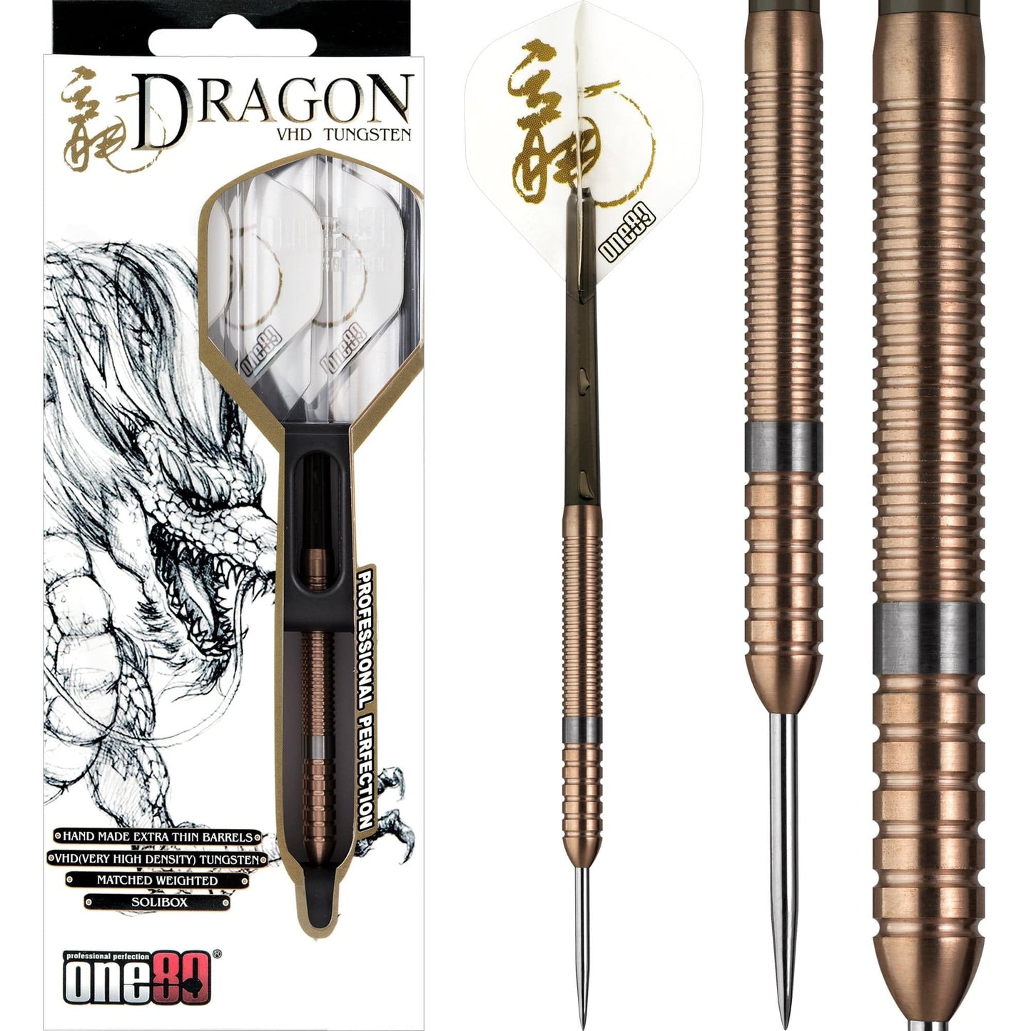 One80 FIRE Dragon Darts - Steel Tip Tungsten - Hand Made 20g