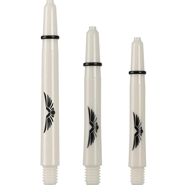 *Shot Eagle Claw Dart Shafts - with Machined Rings - Strong Polycarbonate Stems - Bone White