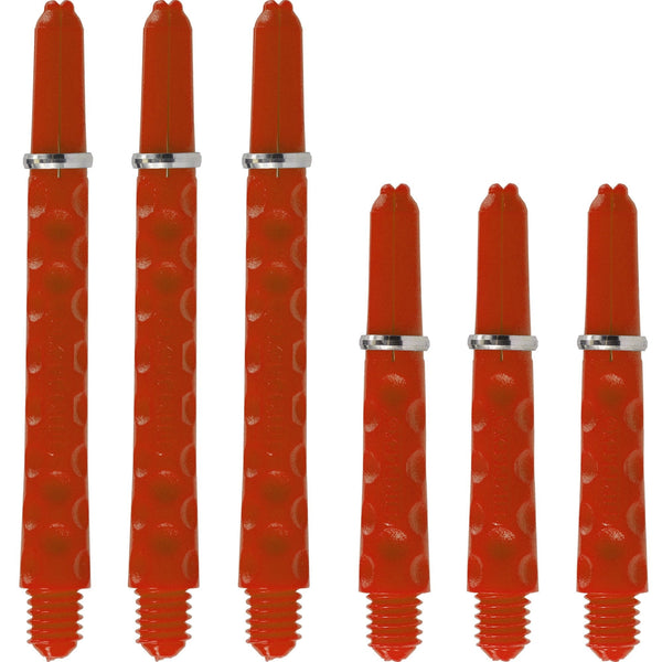 Harrows Dimplex Shafts - Dart Stems - with Rings - Fire Red