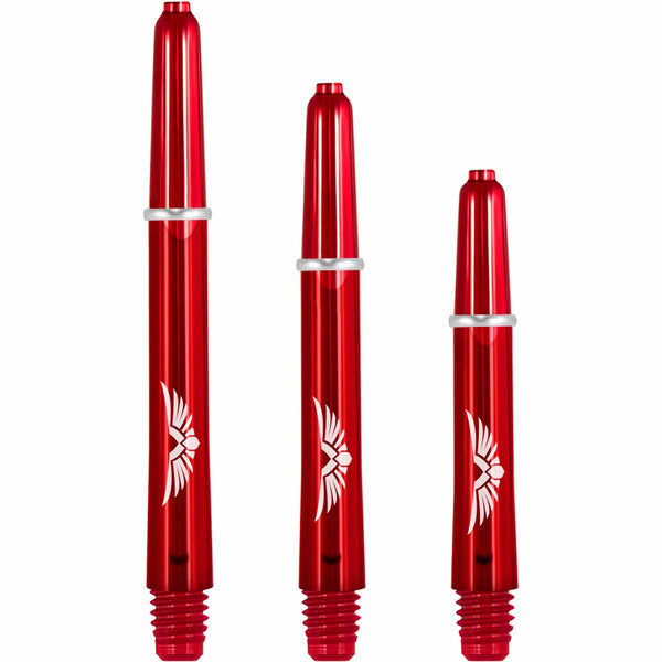 *Shot Eagle Claw Dart Shafts - with Machined Rings - Strong Polycarbonate Stems - Red