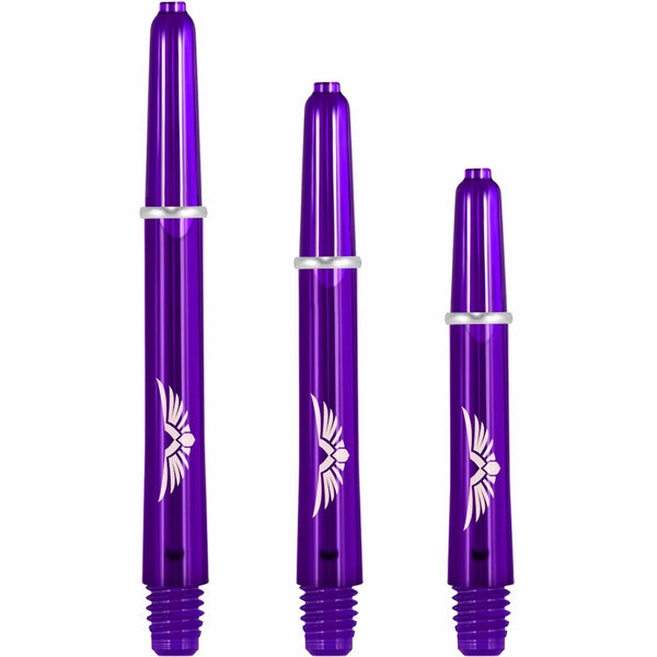 *Shot Eagle Claw Dart Shafts - with Machined Rings - Strong Polycarbonate Stems - Purple