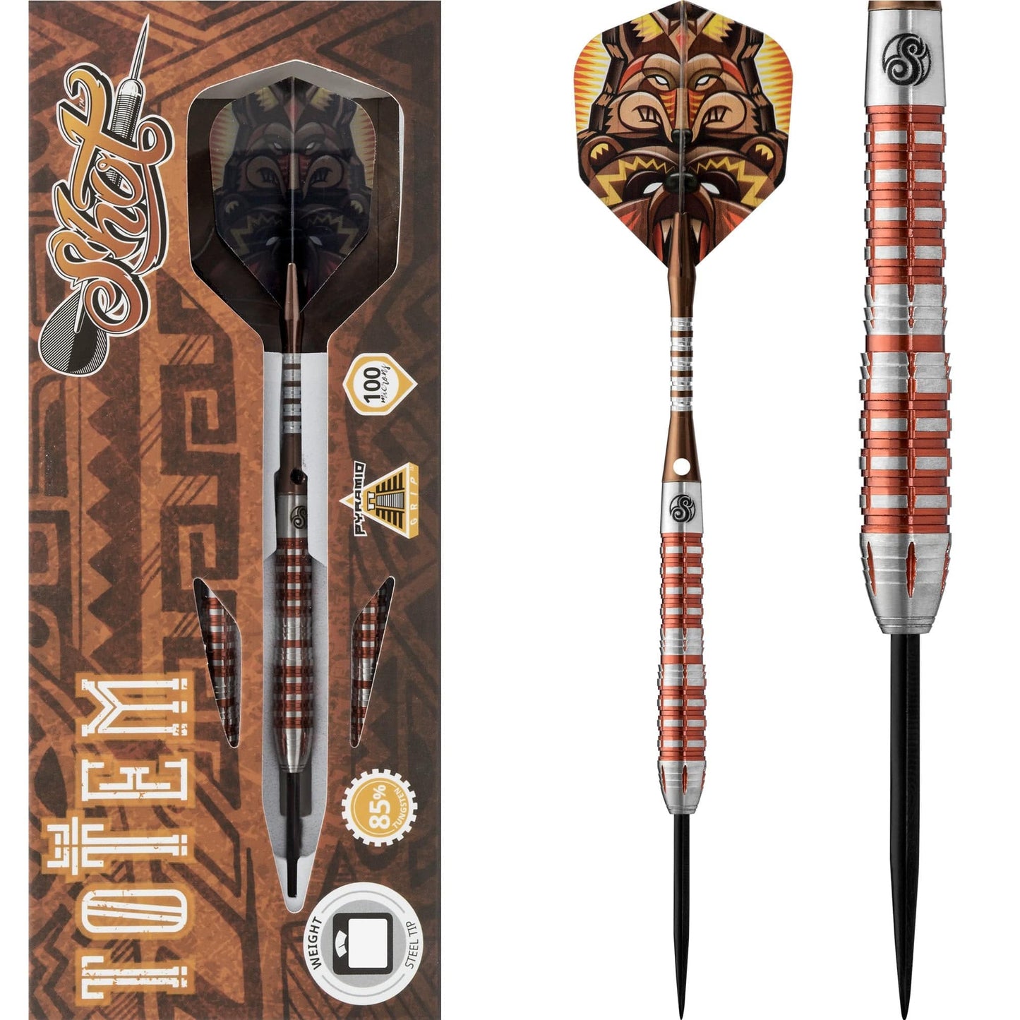 Shot Totem III Darts - Steel Tip - Front Weighted 22g