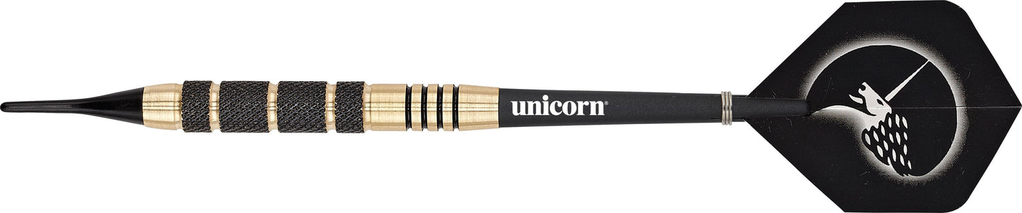 Unicorn Core Plus Brass Darts - Soft Tip - Black Knurl