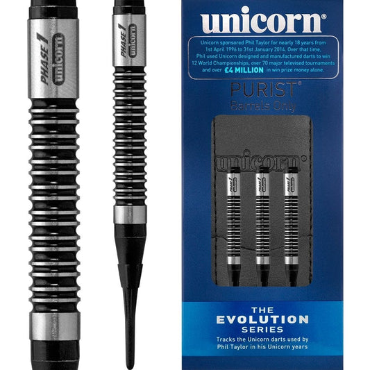 Unicorn Evolution Darts - Soft Tip Tungsten - Phase 1 Purist 18g