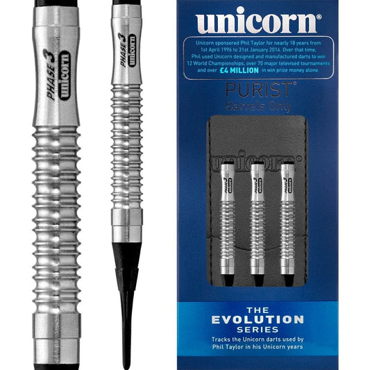 Unicorn Evolution Darts - Soft Tip Tungsten - Phase 3 Purist 18g