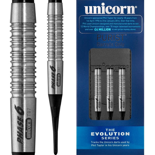 Unicorn Evolution Darts - Soft Tip Tungsten - Phase 6 Purist