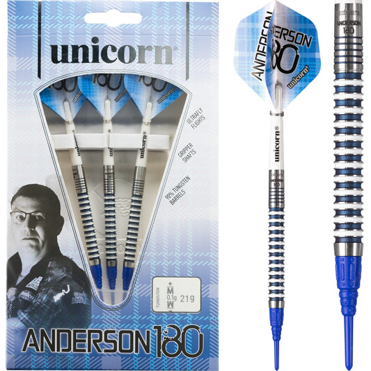 Unicorn Anderson 180 Darts - Soft Tip - Gary Anderson - Special Edition 21g