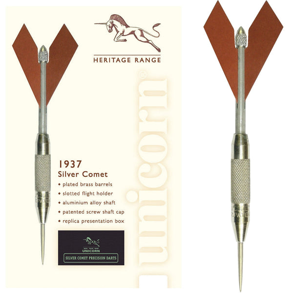 Unicorn Silver Comet Darts - Heritage - Steel Tip - Medium - 21g