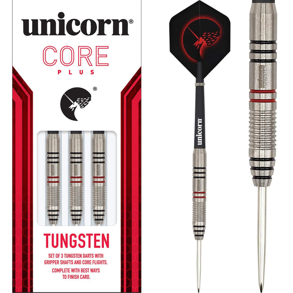Unicorn Core Plus Tungsten Darts - Steel Tip - Front Grip
