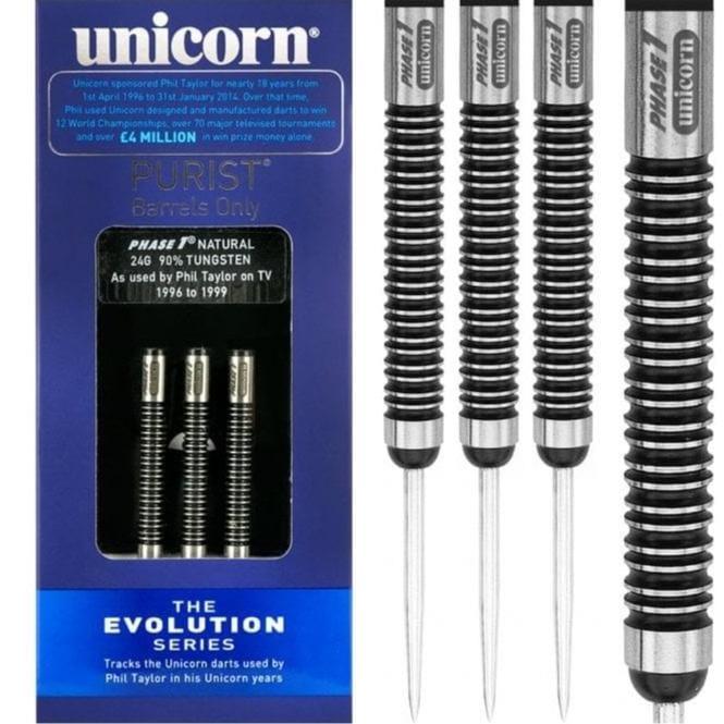 Unicorn Evolution Darts - Steel Tip - Phase 1 Purist - 24g