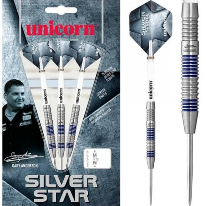 Unicorn Silver Star Darts - Steel Tip - GA2 - Gary Anderson